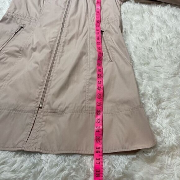 Cole Haan Pink Coat Trench Jacket Rain Womens Size M Pockets Cinch Waist - Picture 5 of 6